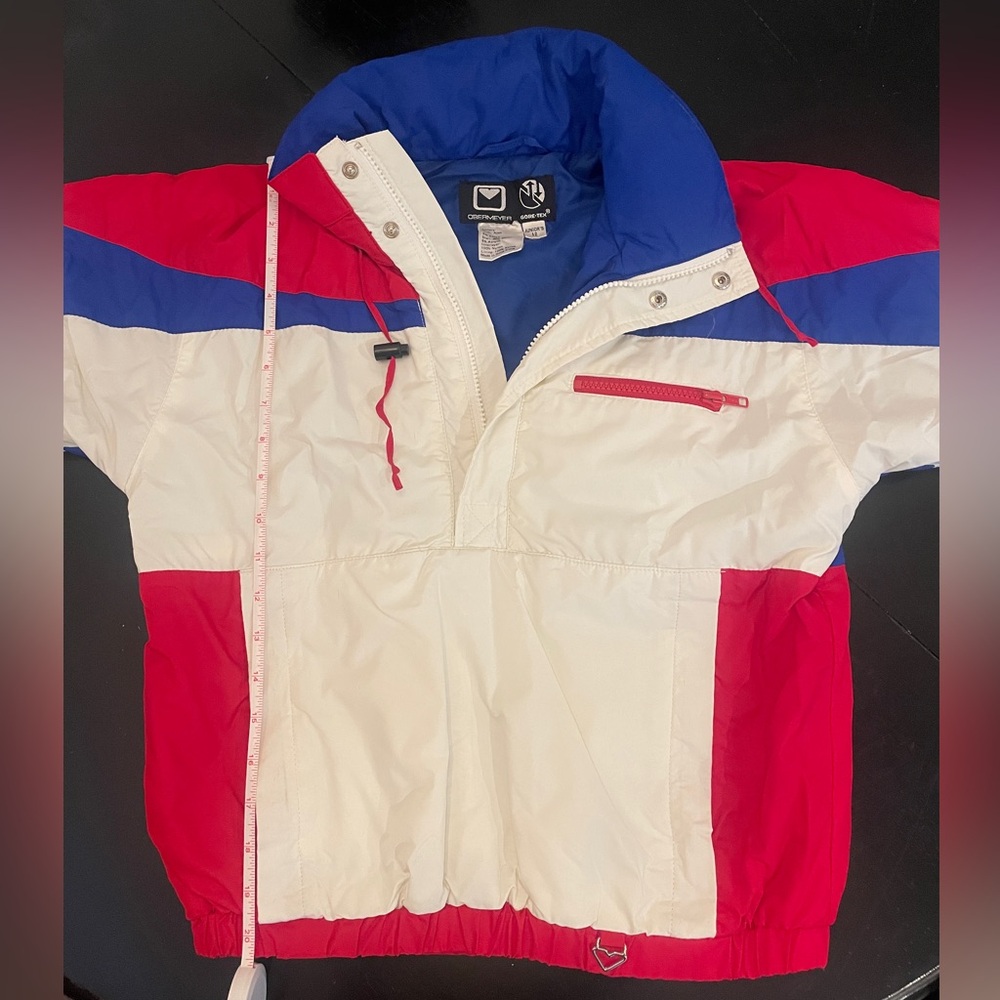 Obermeyer Red, Blue, and White Kids Puffer Jacket